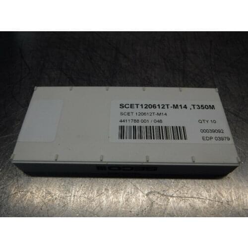 ORIGINAL 10PCS CARBIDE INSERT SCET120612T-M 14 T350M