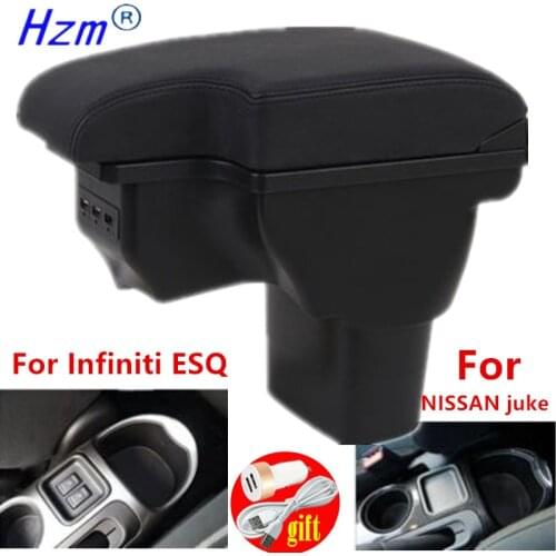 For NISSAN juke Armrest 2010-2019 For Infiniti ESQ Car armrest box accessories interior storage box Retrofit parts