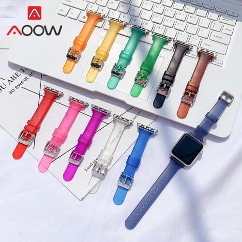 Resin Sport Strap for Apple Watch iwatch 6 5 4 3 2 SE 38mm 42mm 40mm 44mm Waterproof Matte TPU Men Women Replacement Wrist Band