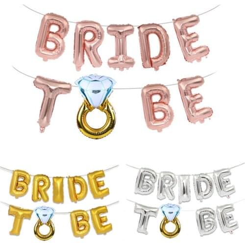 Bride To Be Foil Balloons Wedding Inflatable Helium Ballon Engagement Wedding Banner Decor Marrige Party Accessories Supplies