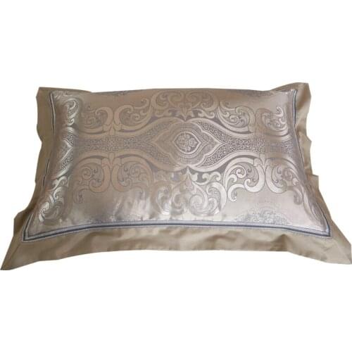 Tribute silk jacquard pillowcase a pair of adult large single pillow autumn and winter cotton pillowcase pure cotton solid color