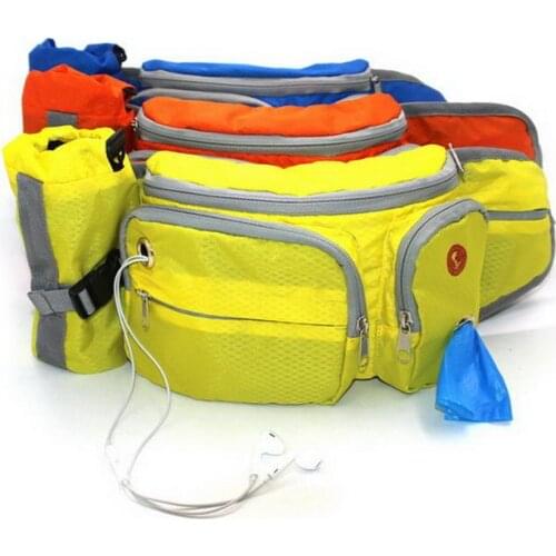 Dog Treat Bag Training Pouch Walking Running Waist Bag Fanny Pack with Built-in Poop Bag Dispenser C1