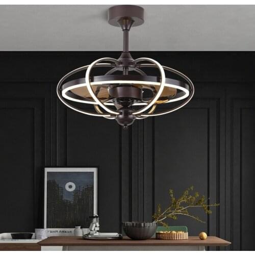 LED Postmodern AC DC Iron Copper Acryl Ceiling Fan LED Lamp.LED Light.Ceiling Lights.LED Ceiling Light.Ceiling Lamp For Foyer