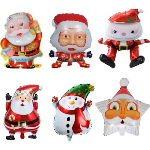 Christmas Santa Claus Foil Balloons Snow Man Merry Christmas Decorations Air Balls Xmas Event Party Supplies Christmas EVE