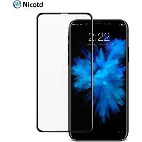 Nicotd Protector Glass For iPhone 7 6s Plus Temepred Glass On Phone For iPhone XS MAX 8 Plus 6 Screen Protective Full Cover Film