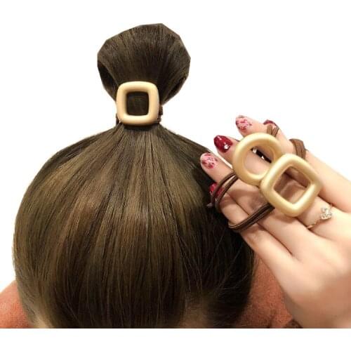 Fashion Women Lady Girls Geometric Hair Band Rope Headband Elastic Ponytail Holder Party Vacation Hairband Hair Accessories