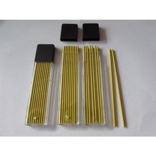 Yellow leads 1 dozen 12 cases 2mm mechanical pencil leads refill automatic propelling lead holder white refill mines