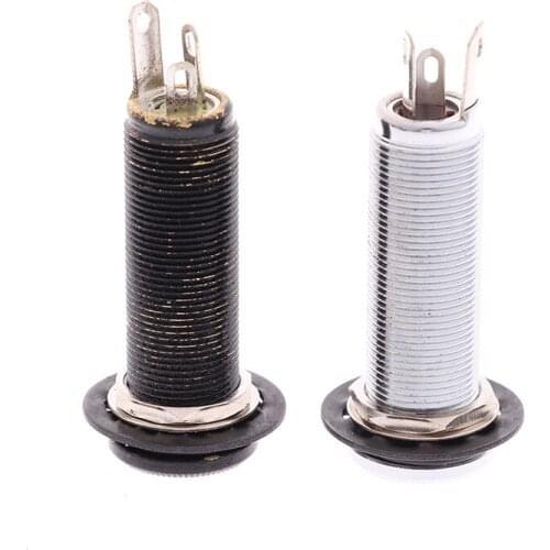 1 PC Electric Guitar Bass Input/Output Mono Active Barrel Long Threaded Jack Socket Guitar Pickup Endpin Jack