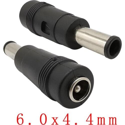 10Pcs DC 5.5x2.1mm Female to DC 6.0x4.4mm Male Power Conversion Head Power Plug Jack Adapter DC Connector for Laptop Charging