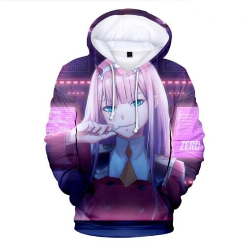 2021 hip hop 3-14 years old anime hoodie Darling In The Franxx 02 Zero Two Sweatshirts hoodies tops