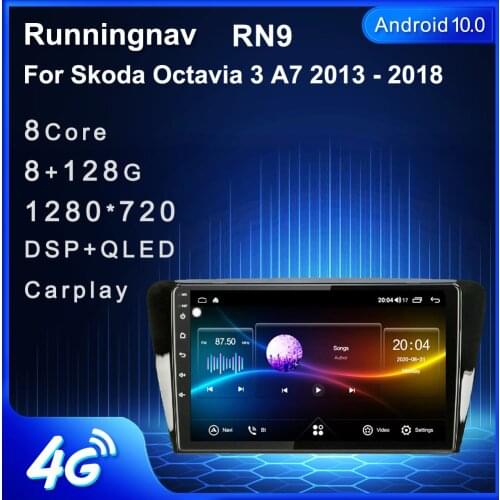 4G LTE Android 10.1 For SKODA Octavia 2013-2018 A7 Multimedia Stereo Car DVD Player Navigation GPS Radio