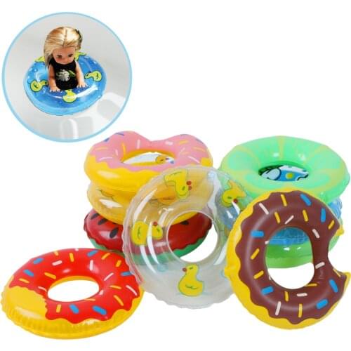 5 Pcs/Lot Fashion Doll Swimming Buoy for Barbie Doll Summer Cute Lifebelt Ring Mixed Style DIY Doll Accessories Toy