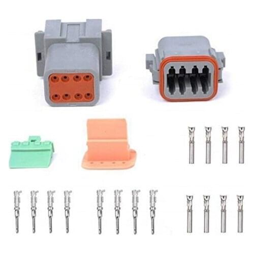 50sets/lot Deutsch DT 8 Pin 8 Way Male and Female Automotive Connector Plug Kit 22-16AWG DT04-8P DT06-8S