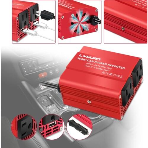 300W Car Mini Inverter DC 12V to AC 100V 110V Voltage Converter Car Cigarette Lighter Plug US Socket Auto Accessories