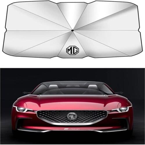 Car Logo Foldable Sun Umbrella Windshield UV Sun Shade Umbrella For MG 3 5 6 7 ZR ZS HS GS GT Hector Car UV Protection Umbrella