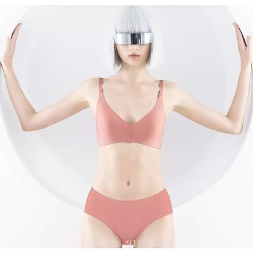 Xiaomi CottonSmith Semi-liquid 3D Printed Hydro-coagulated Strip Deep V Bra No Steel Ring Stereo Soft Bralette Comfort Brassiere