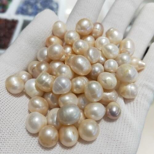 100% Real Natural Freshwater Cultured White Pearl Strand Pearl gravel without hole