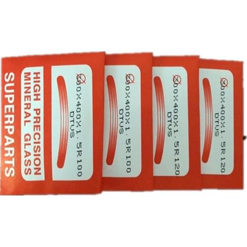 Mineral Glass Watch Crystals Curved Rectangular 1.0/1.5mm Thickness 30X40mm Size