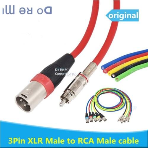 RCA audio signal cable silver plated audio cable male to male audio cable RCA to XLR Male signal cable 0.75m 1m 3m 5m 10m 1.5m