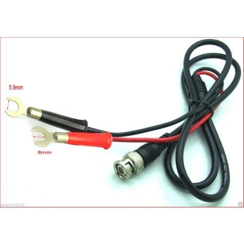 BNC to Test Hooks Clips for Oscilloscope U shaped 5.9mm metal mount cable 100cm