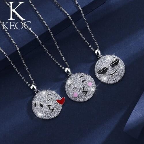 Keoc 2021 Trend Luxury Cute Cool Stuff Expression Necklace for Women Decorations for Girls Birthday Personalized Gift Jewerly