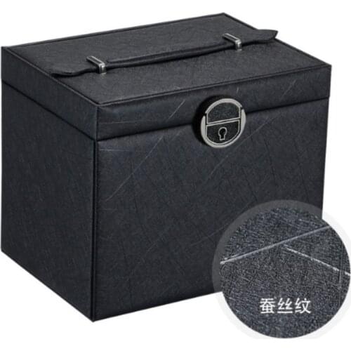 Luxury 5 Layer 5 Drawer Side Open Separable Large Capacity Lady Jewelry Packaging Box With Lock European Cosmetic Storage Organi