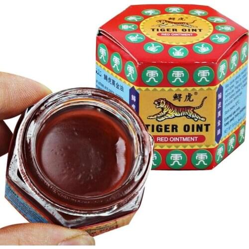 Red 100% Original Tiger Balm Ointment Insect Bite Pain Muscle Relieving Arthritis Joint Body Pain Thailand Painkiller White