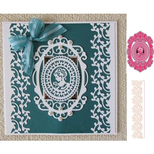 Metal Die Cut Lace stripe girl frame set Craft Cutting Die Mold Stencils For Diy Scrapbooking Album Paper Card Decorative Die