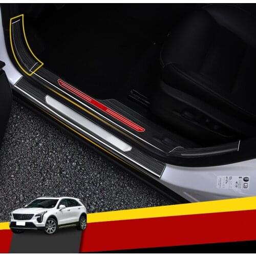 Door sill modification special welcome pedal rear guard plate interior trim strip accessories pedal For Cadillac XT4 2018 2019