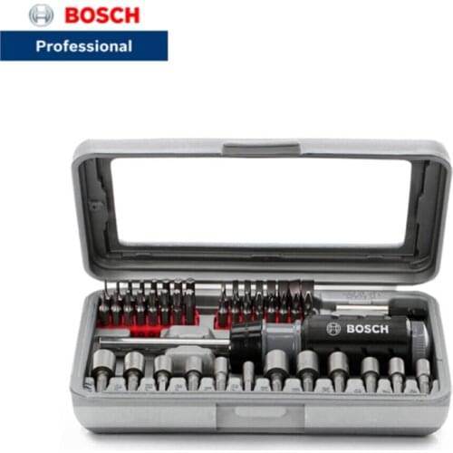Bosch 46-piece Drill Bit Ratchet Hexagon Socket Screwdriver Combination Tool Set Multi-Function Chrome Vanadium Steel Forging