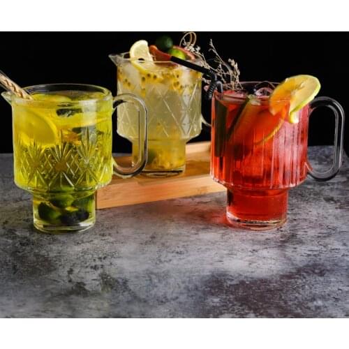 New Ins Style Well Designed Glass Cup Brief Style Glass Cups Nordic Home Glassware Water Coffee Fruit Tea Cups Mugs Drinkware