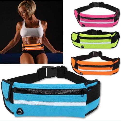 WholeSale 100pcs/lot Waterproof Waist Belt Bum Bag Jogging Running Travel Pouch Mobile Money Wallet Cell phone Pouches Cycling