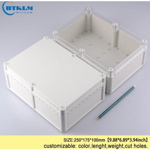 Plastic waterproof distribution box electronics circuit project abs plastic enclosure ip68 diy wire junction box 250*175*100mm
