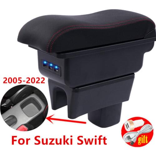 For Suzuki Swift 2005-2020 Armrest box Center Centre Console New Storage Box 2006 2007 2008 2009 2010 2012 2013 2014 2015-20
