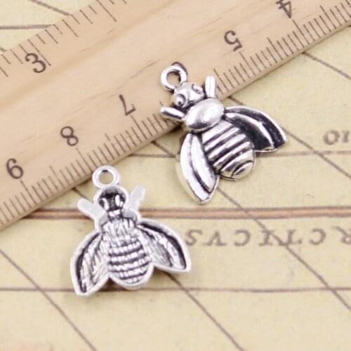 20pcs Charms Bee 21x18mm Tibetan Silver Color Pendants Antique Jewelry Making DIY Handmade Craft