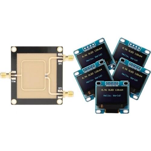 Power Splitter 100-2700M Frequency RF Power Splitter with 5 Pcs 0.96 Inch OLED Module 12864 SSD1306 Display Board