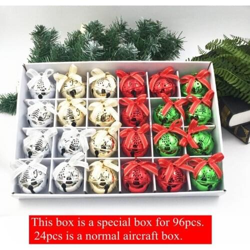 High quality 24 pieces / box of new Christmas bells 4 colors can be mixed color jingle bells when the Christmas decoration