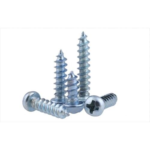 Carbon steel Round head self-tapping screws M4 M5 M6 screws zinc PA screws hard-plated blue zinc