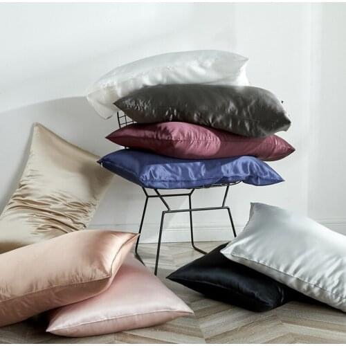 100% Pure 22Momme Ultra-Soft Silk Both Side Pillowcase 6A Mulberry Silk High Grade Pillow Cover High Grade Queen Size Bedding
