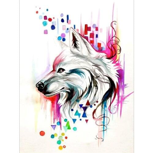Wolf Animal Printed 11CT Cross-Stitch Embroidery Set DMC Threads Handmade Hobby Needlework Sewing Home Room Magic
