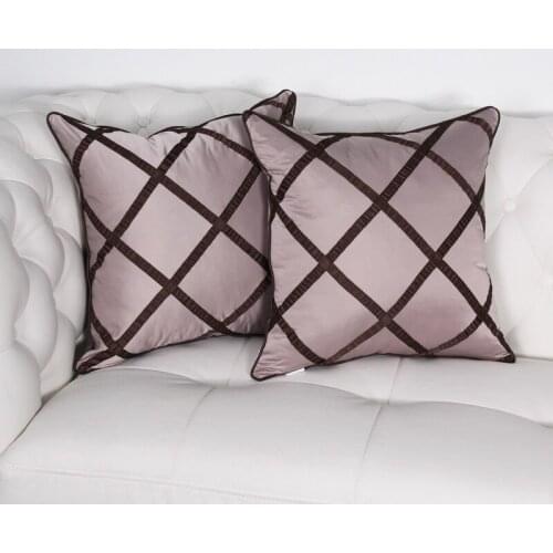 High-end Modern Dark Plaid Grid Unique Design Cushion Cover Model Room Pillow Case Home Bed Decor capa de almofada