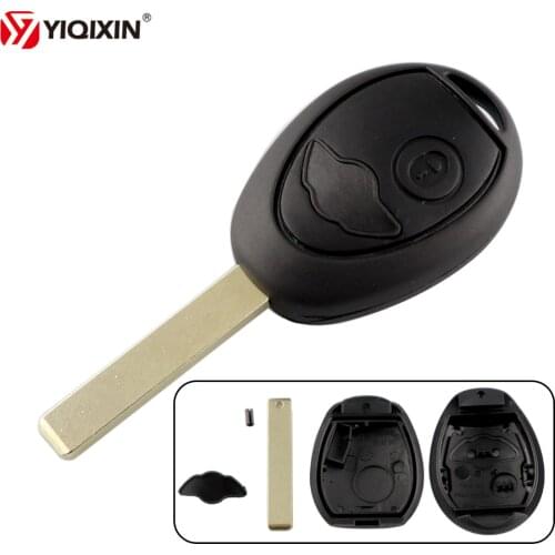 YIQIXIN 2 Buttton Remote Key Shell For BMW Mini Cooper S R50 R53 Uncut Blade Blank Case Car Key