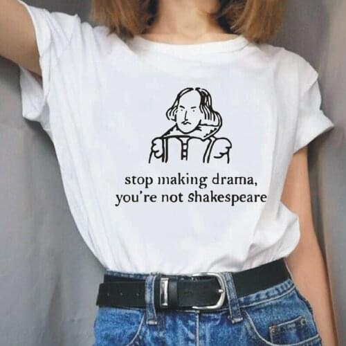 Womens T-shirt Harajuku Cotton Tops Funny Pattern Print Tee Shirt Femme Summer Outdoor Casual Round Neck Plus Size T-shirts