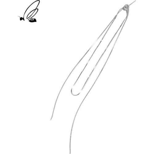 SSTEEL Snake Chain Tassels 925 Sterling Silver Stud Earrings 1/pcs Gifts For Women Hypoallergenic 2021 Trend New Trendy Jewelry