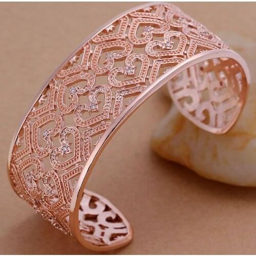 Free Shipping Fashion 925 Silver Inlaid Stone Bangle Bracelet for Women Jewelry Factory Price SMTB162