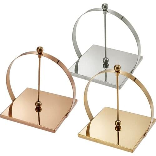 Golden Metal Kerchief Storage Tissue Rack Stainless Steel Napkin Holder Nordic Hotel Dining Table Home Decoration Accessories