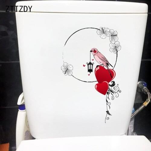 ZTTZDY 16.1×26.1CM Modern Art Love Wreath Romantic Bedroom Wall Decor Home Toilet Sticker T2-1152