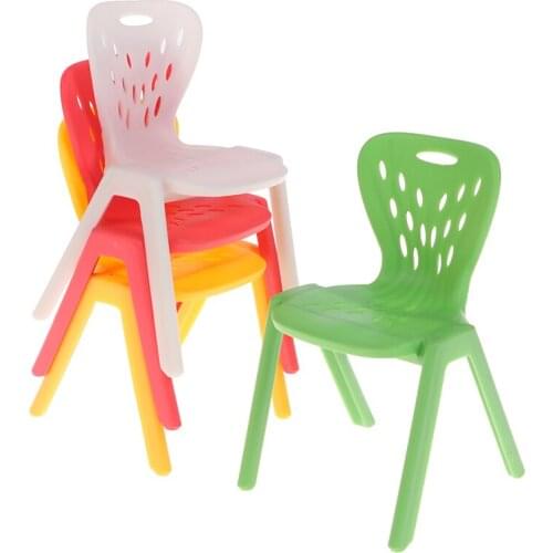 1:12 Dollhouse Miniature Plastic Stool Chair Peacock Chair For Doll House Decals