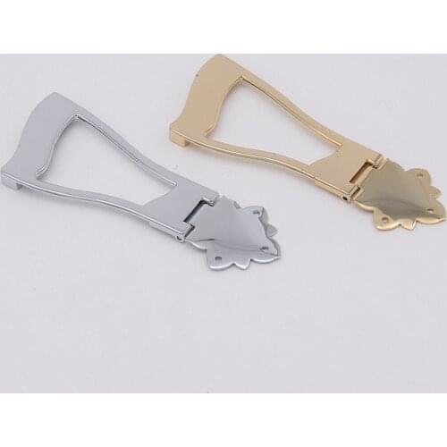 1 Set 6 String Jazz Guitar Bridge Trapeze Tailpiece for Hollow Body Archtop Guitar Replacement Parts