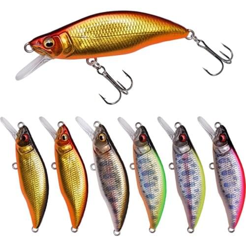 1PCS 49MM 4G Minnow Sinking Fishing Lures Wobblers 3D Eyes Artificial Japan Hard Bait Pencil VIB Bass Pike Sea Fishing Tackle